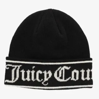 JUICY COUTURE INGRID FLAT KNIT BEANIE