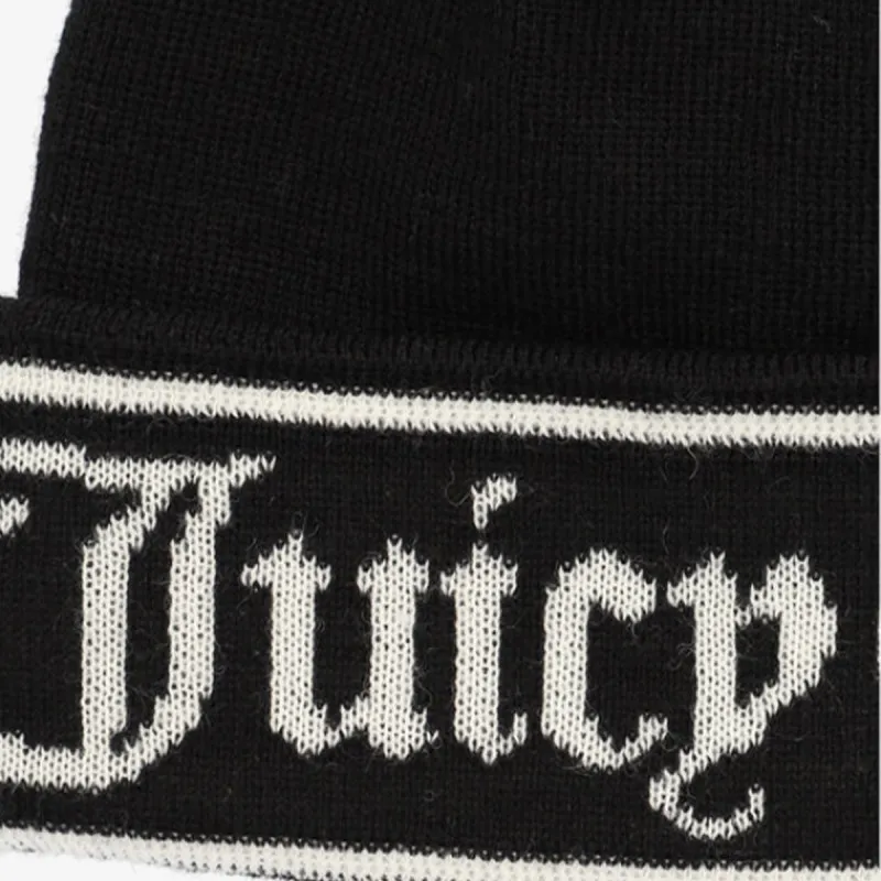 JUICY COUTURE INGRID FLAT KNIT BEANIE