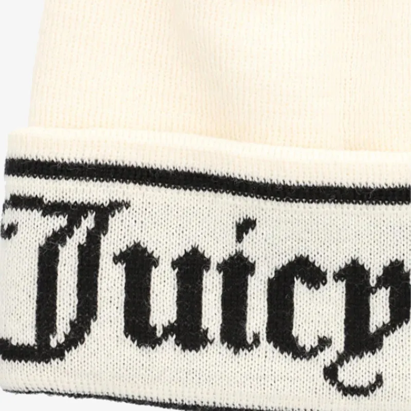 JUICY COUTURE INGRID FLAT KNIT BEANIE
