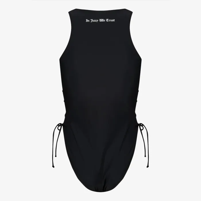 JUICY COUTURE ONE PIECE SWIMSUIT WITH LATTICE DETAIL 