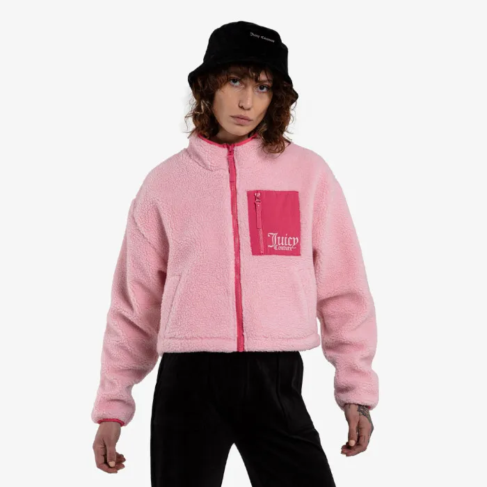JUICY COUTURE NELLY SHERPA ZIP FLEECE 