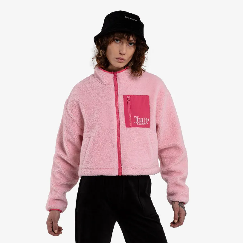 JUICY COUTURE NELLY SHERPA ZIP FLEECE 