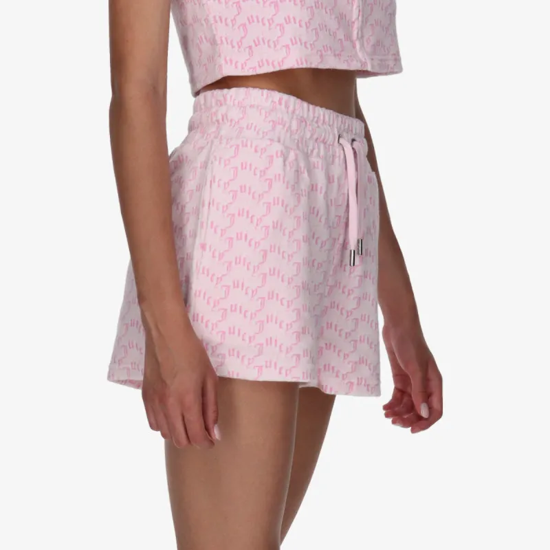 JUICY COUTURE TOWELLING SHORT WITH MONOGRAM 