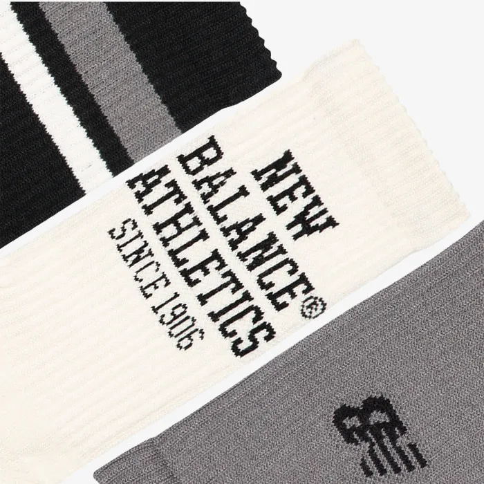 NEW BALANCE Active Graphic Crew Socks 3 Pack 