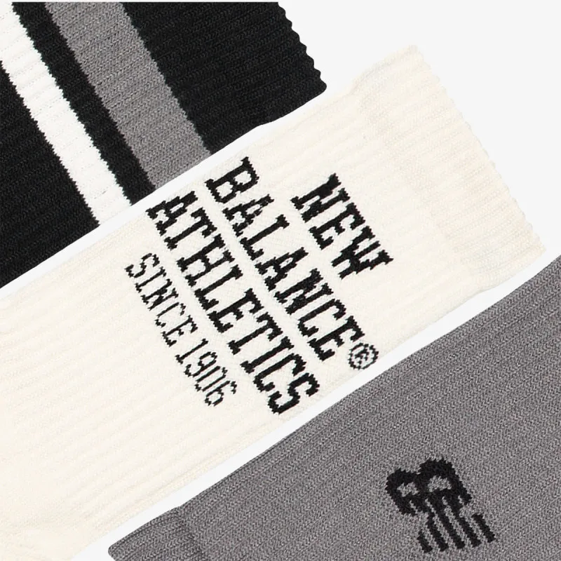 NEW BALANCE Active Graphic Crew Socks 3 Pack 
