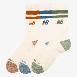 NEW BALANCE Active Lifestyle Striped Crew Socks 3 Pa 