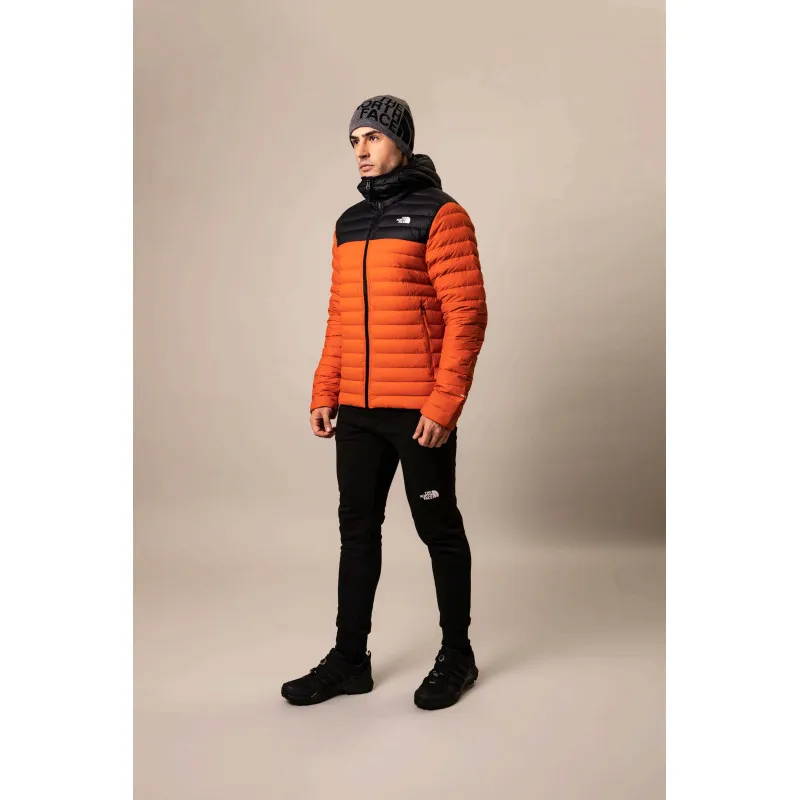 THE NORTH FACE M STRCH DWN HDIE BRNTOCHR/TNFBLK 