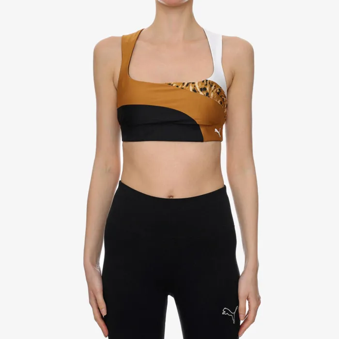 MID IMPACT SAFARI GLAM BRA PUMA BLACK-DE 