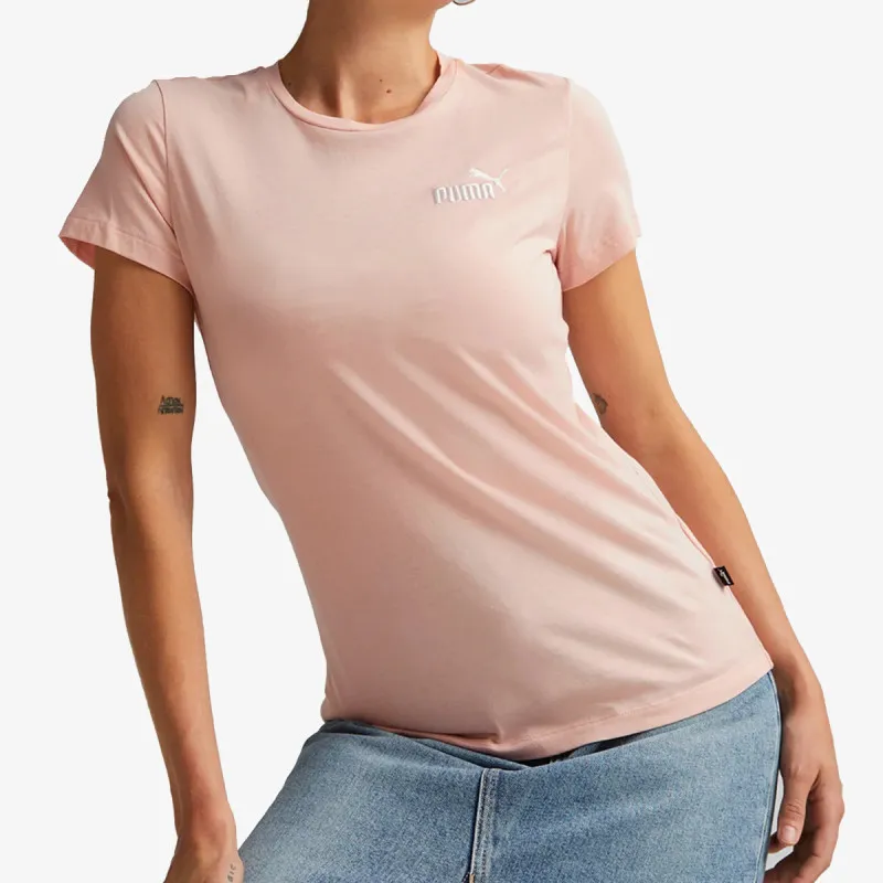 PUMA ESS+ EMBROIDERY TEE ROSE QUARTZ
