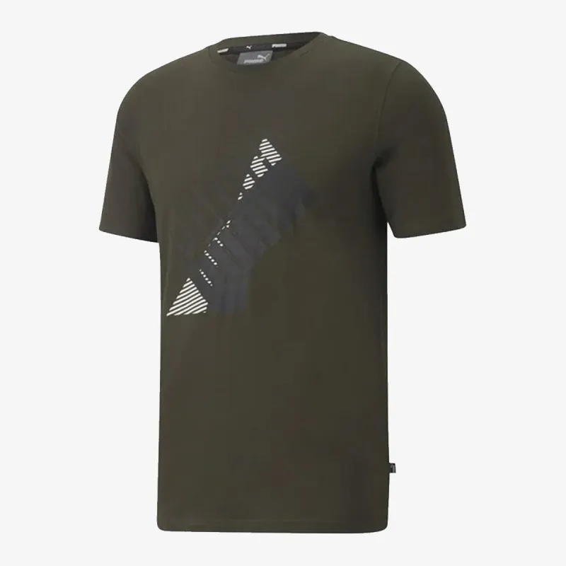 PUMA POWER LOGO TEE FOREST NIGHT