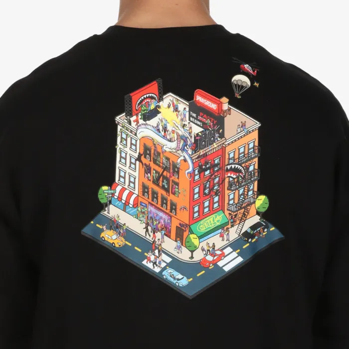SPRAYGROUND BLOCK PARTY CREWNECK BLK 