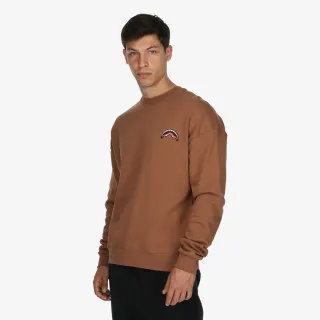 SPRAYGROUND BLOCK PARTY CREWNECK BROWN 
