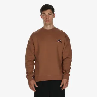 SPRAYGROUND BLOCK PARTY CREWNECK BROWN 