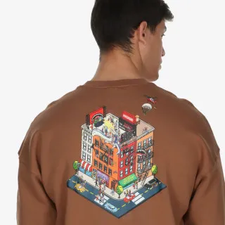 SPRAYGROUND BLOCK PARTY CREWNECK BROWN 