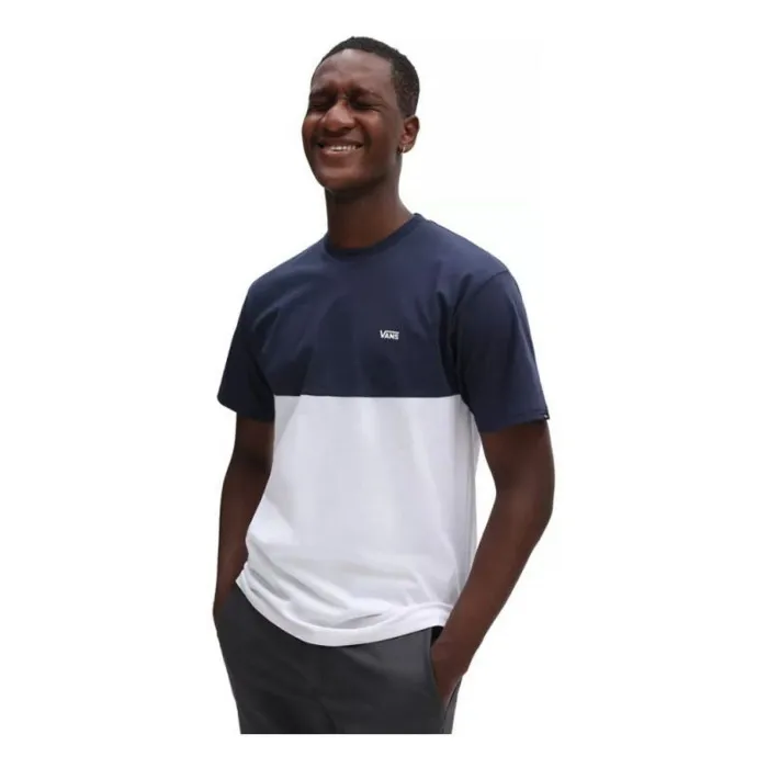 MN COLORBLOCK TEE WHITE/DRESS BLU 