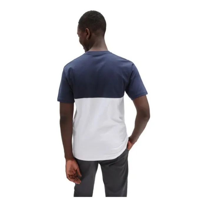 MN COLORBLOCK TEE WHITE/DRESS BLU 
